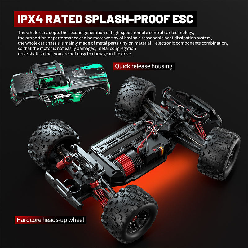 Xtreme All-Terrain RC Truck - 1:14 Scale 4WD Electric Remote Control Car with 40+ MPH Top Speed - Ultimate Christmas Gift for Boys, Teens & Adult Hobbyists 1213