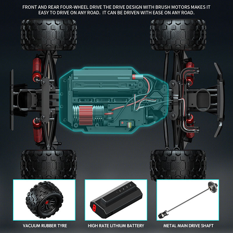 Xtreme All-Terrain RC Truck - 1:14 Scale 4WD Electric Remote Control Car with 40+ MPH Top Speed - Ultimate Christmas Gift for Boys, Teens & Adult Hobbyists 1213
