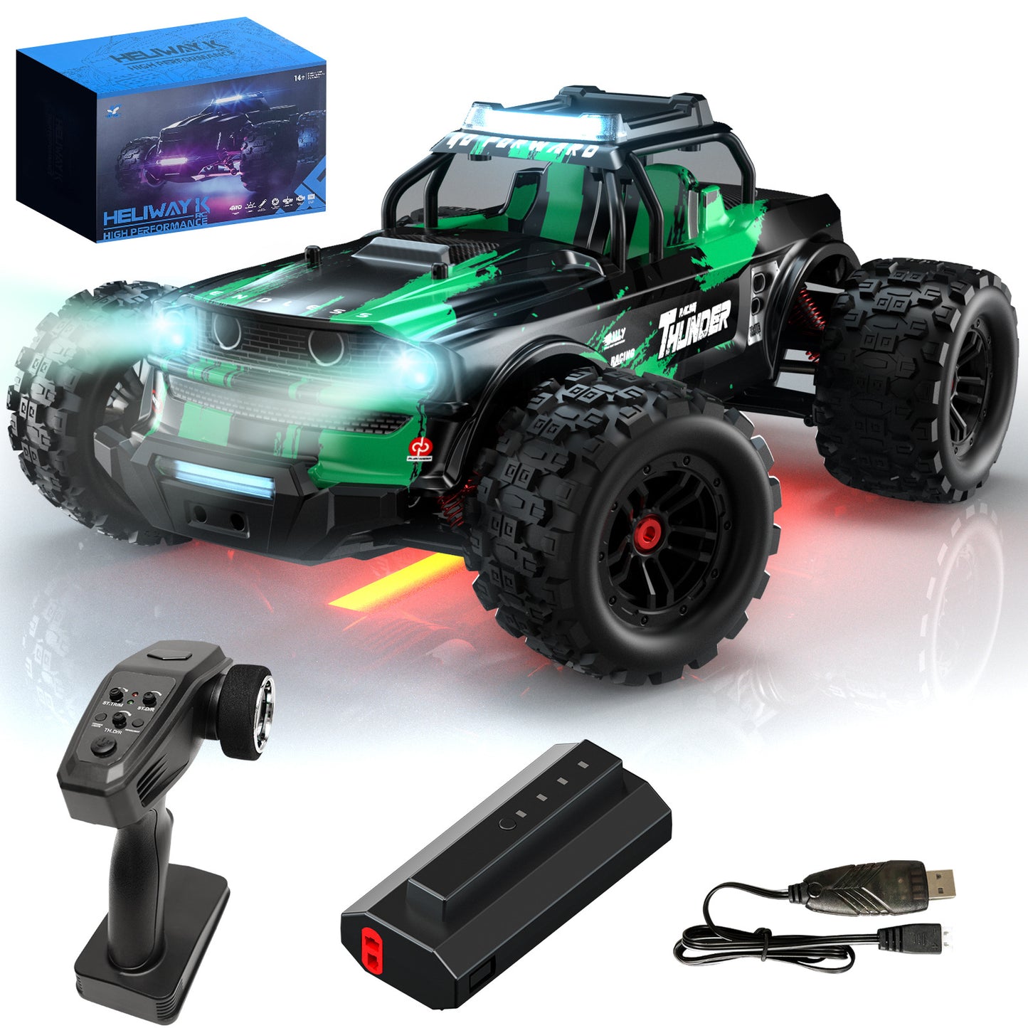 Xtreme All-Terrain RC Truck - 1:14 Scale 4WD Electric Remote Control Car with 40+ MPH Top Speed - Ultimate Christmas Gift for Boys, Teens & Adult Hobbyists 1213