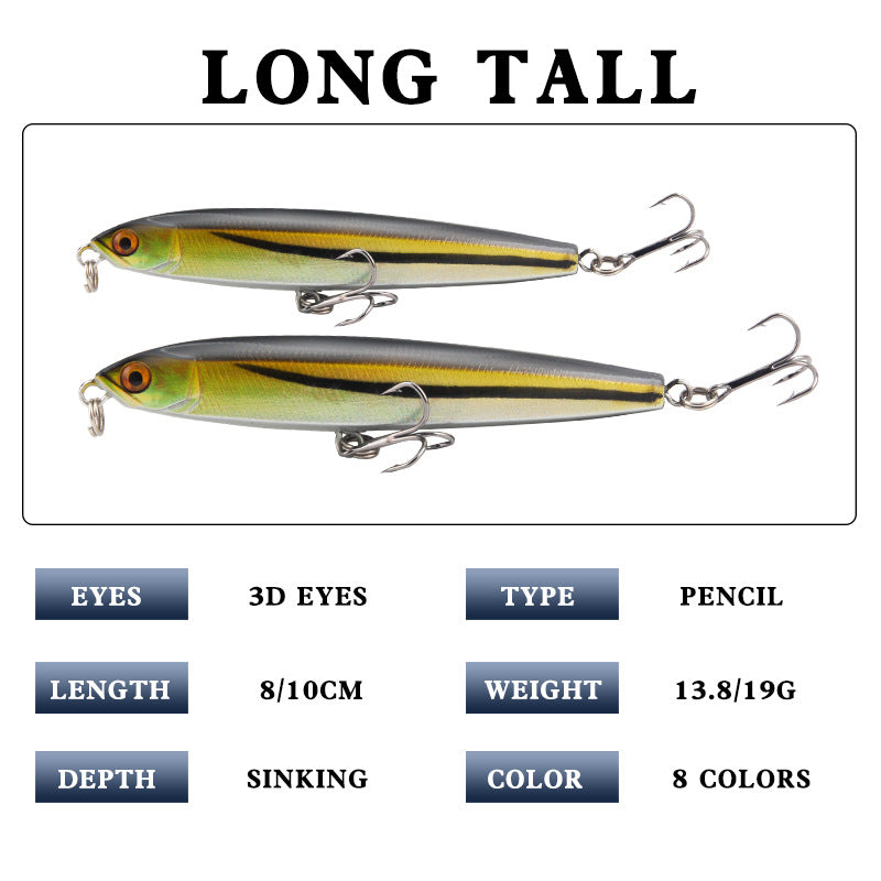 XY-252 Pencil Lures – Topwater Stick Bait for Surface Fishing – Wholesale