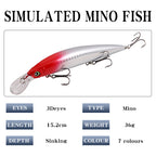 XY-601 Minnow Lures – Swimming Bait for Freshwater and Saltwater – Bulk