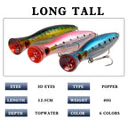 XY-67 Popper Lures – Surface Popping Bait for Explosive Strikes – Wholesale