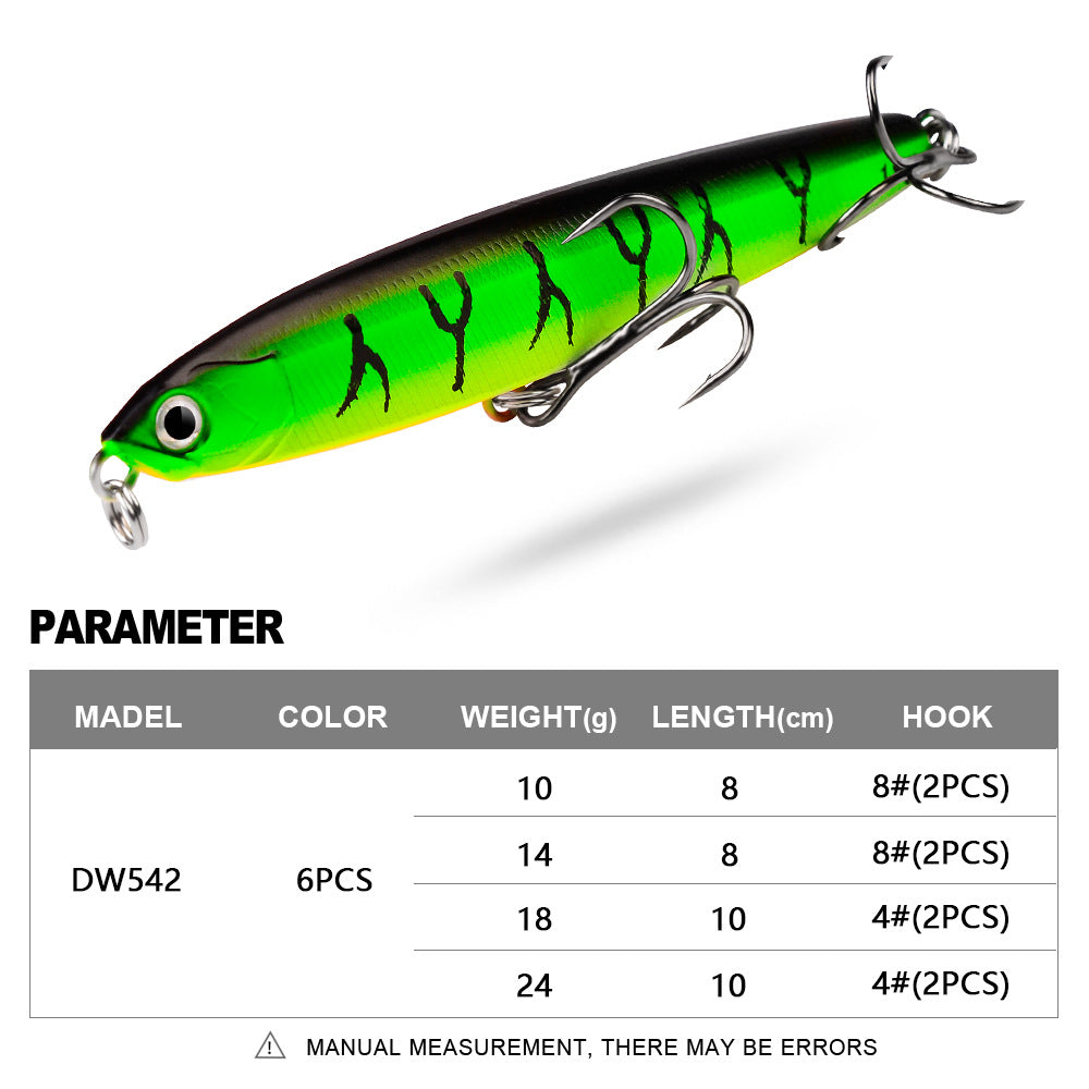 DW542 Pencil Lures – Topwater Stick Bait for Surface Fishing – Wholesale
