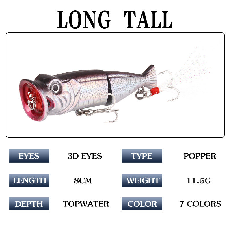 XY-3 Popper Lures – Surface Popping Bait for Explosive Strikes – Wholesale
