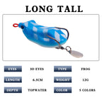 XY-311 Frog Lures – Topwater Frog Bait for Weeds and Lily Pads – Bulk