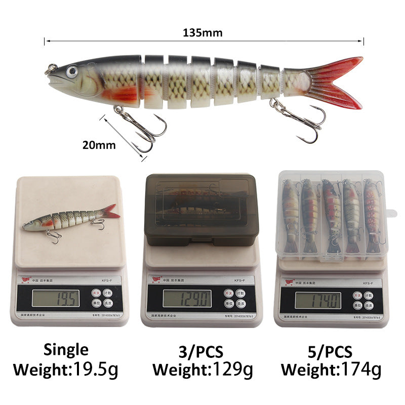 XY-532 Multi-Joint Lures – Swimbait with Realistic Movement – Bulk Wholesale