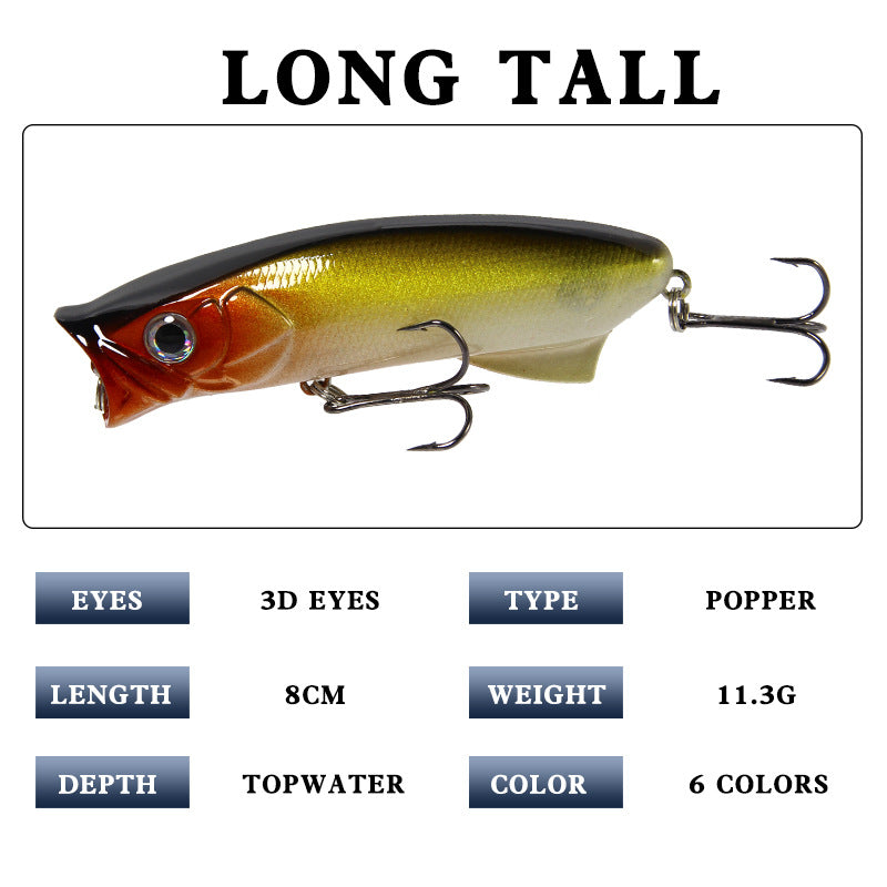 XY-64 Popper Lures – Surface Popping Bait for Explosive Strikes – Wholesale