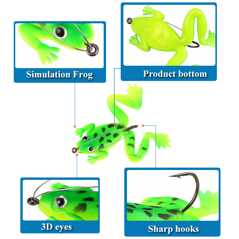 XY-164 Frog Lures – Topwater Frog Bait for Weeds and Lily Pads – Bulk