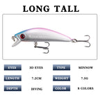 XY-52 Minnow Lures – Swimming Bait for Freshwater and Saltwater – Bulk