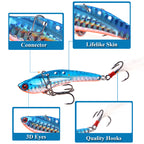 XY-517 VIB Lures – Vibration Metal Bait for Deep Water Fishing – Bulk