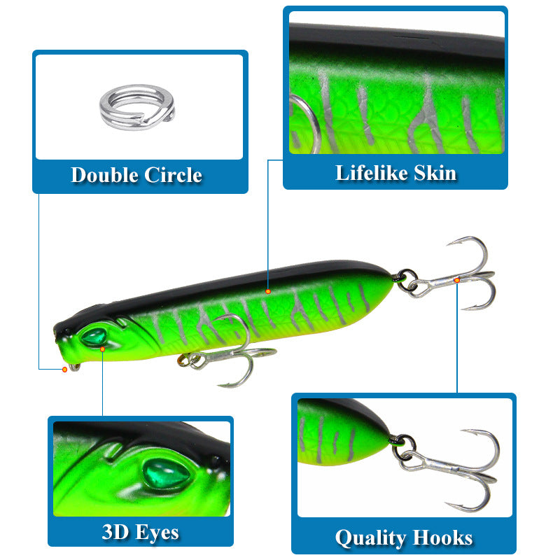 XY-411 Popper Lures – Surface Popping Bait for Explosive Strikes – Wholesale