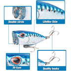 XY-117 Popper Lures – Surface Popping Bait for Explosive Strikes – Wholesale