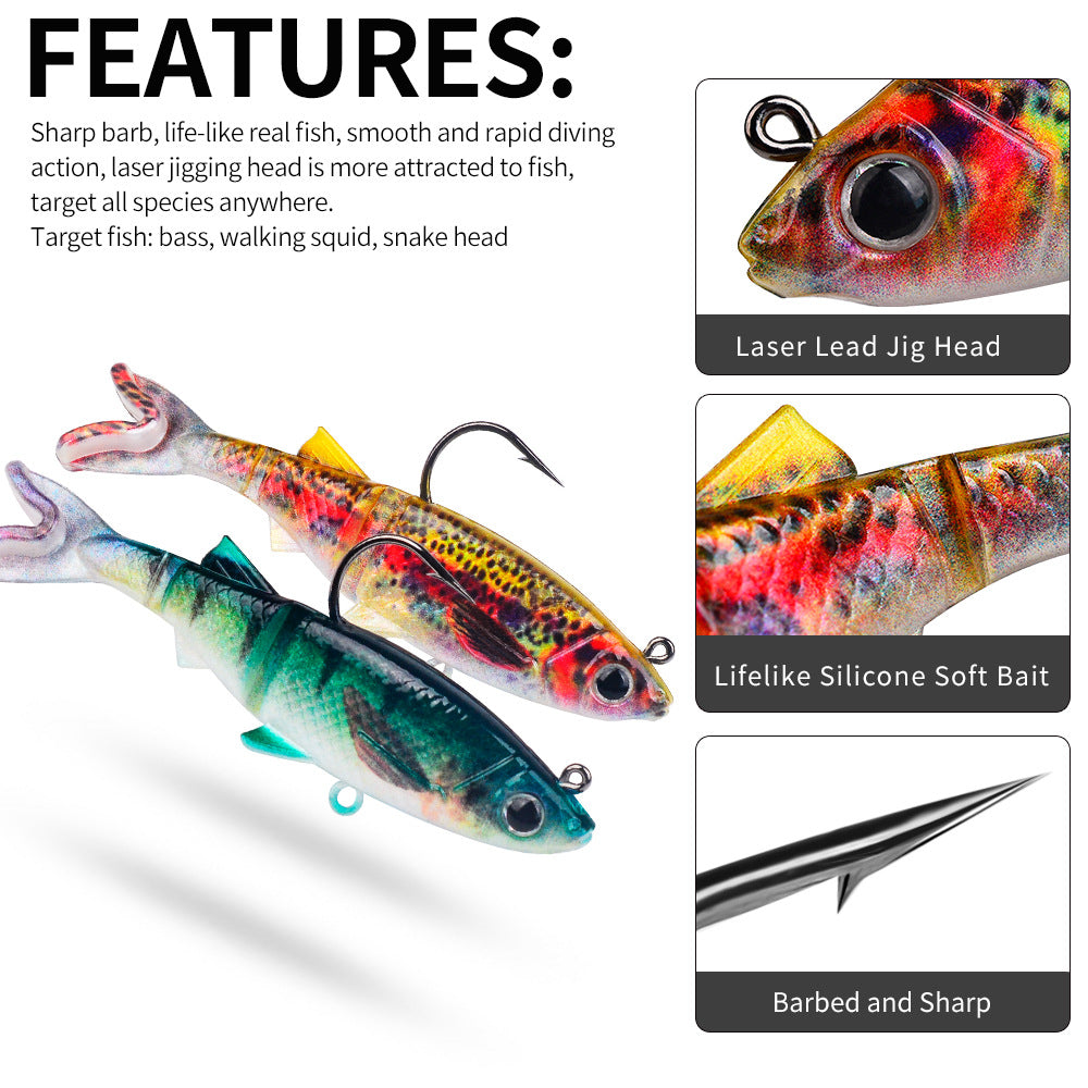 DW-6093 Jig Head Lures – Lead Head Jig with Soft Body – Bulk Order