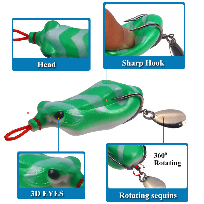 XY-311 Frog Lures – Topwater Frog Bait for Weeds and Lily Pads – Bulk