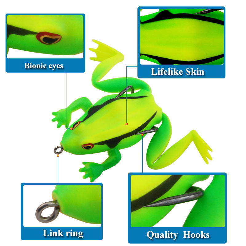 XY-462 Frog Lures – Topwater Frog Bait for Weeds and Lily Pads – Bulk
