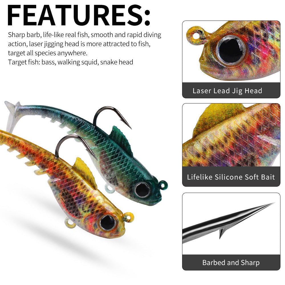 DW-6095 Jig Head Lures – Lead Head Jig with Soft Body – Bulk Order