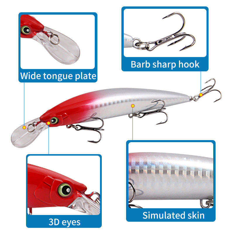 XY-601 Minnow Lures – Swimming Bait for Freshwater and Saltwater – Bulk