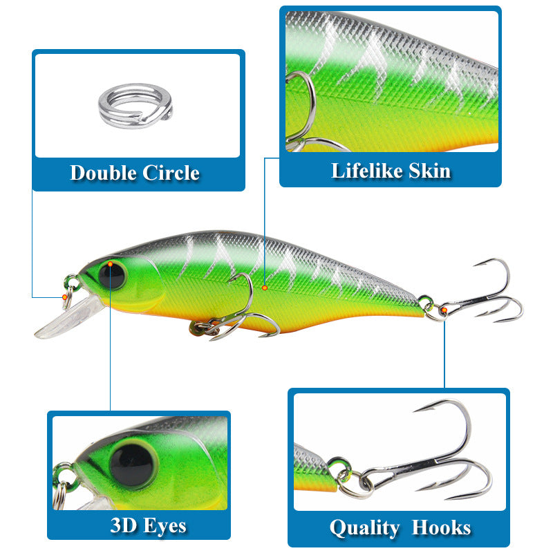 XY-162 Minnow Lures – Swimming Bait for Freshwater and Saltwater – Bulk