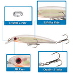 XY-257 Minnow Lures – Swimming Bait for Freshwater and Saltwater – Bulk