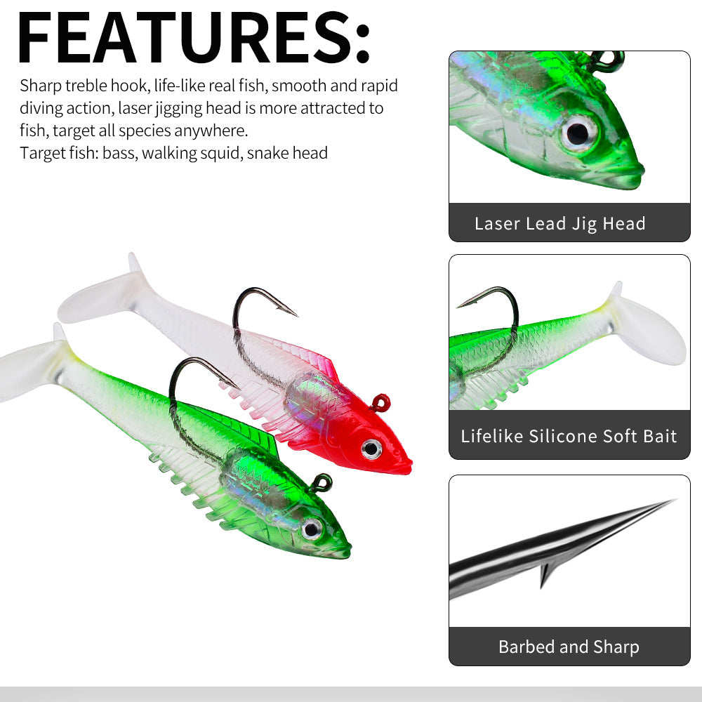 DW-6086 Jig Head Lures – Lead Head Jig with Soft Body – Bulk Order