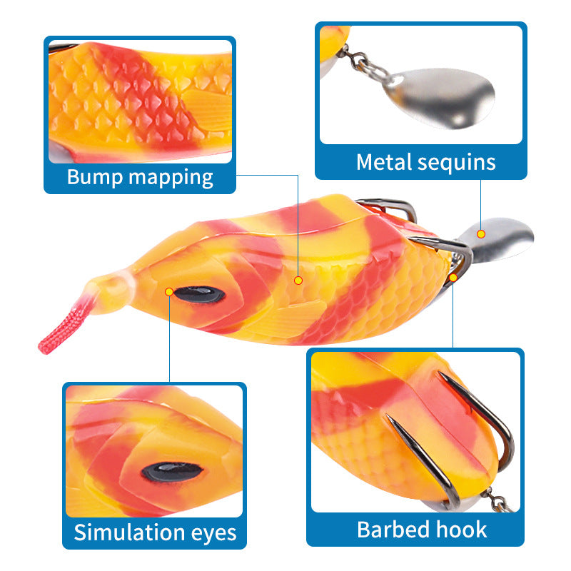 XY-591 Frog Lures – Topwater Frog Bait for Weeds and Lily Pads – Bulk