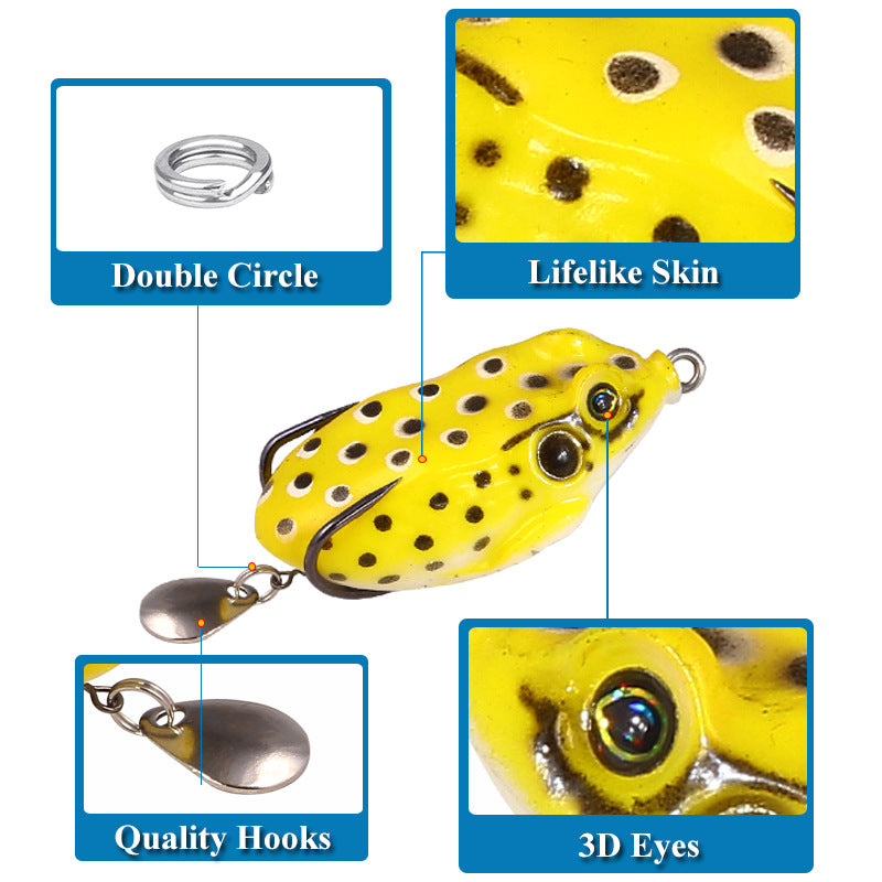 XY-122 Frog Lures – Topwater Frog Bait for Weeds and Lily Pads – Bulk