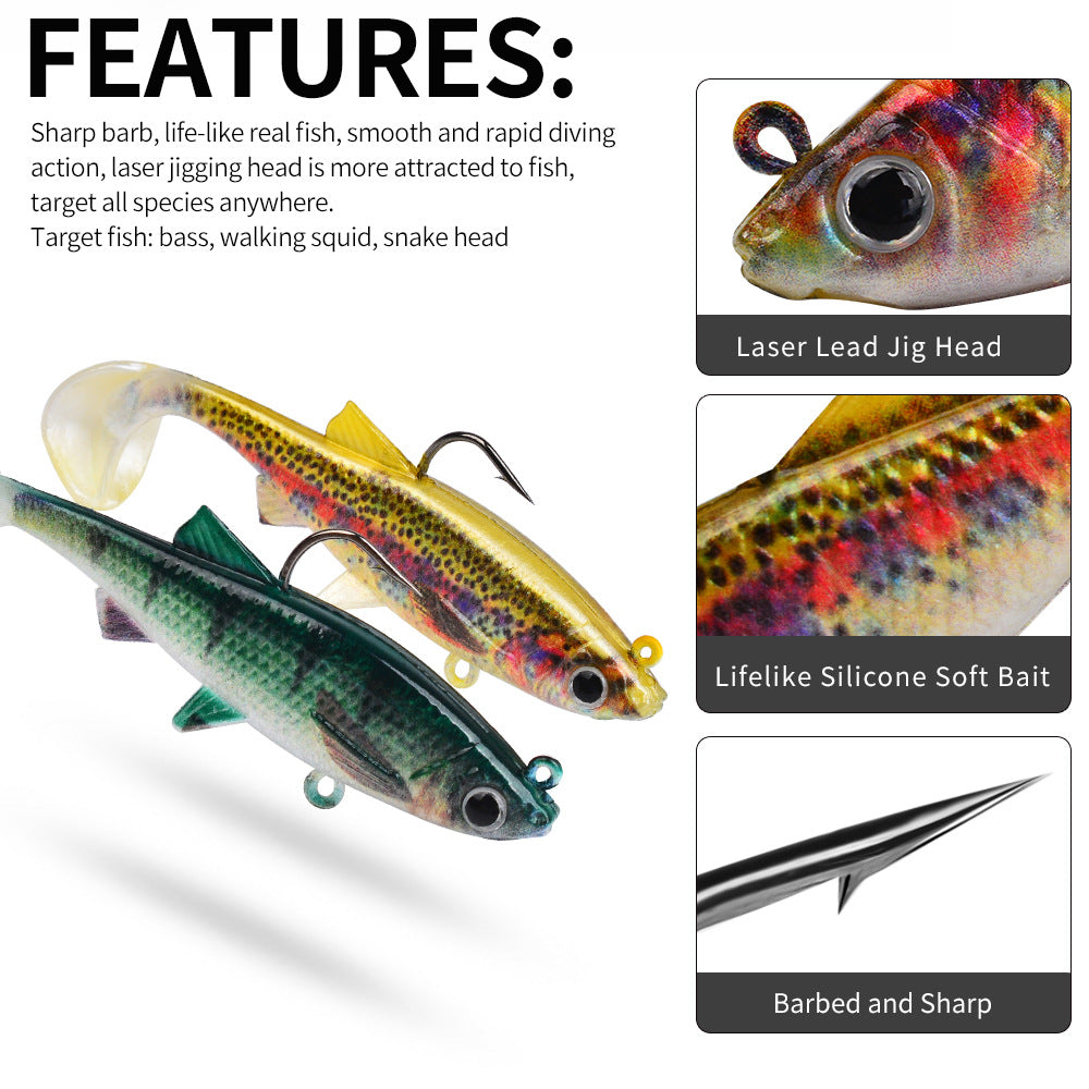 DW-6094 Jig Head Lures – Lead Head Jig with Soft Body – Bulk Order