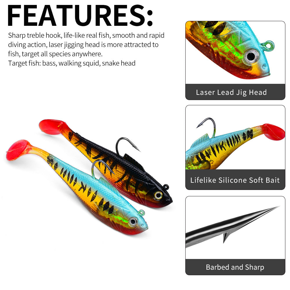 DW-6085 Jig Head Lures – Lead Head Jig with Soft Body – Bulk Order