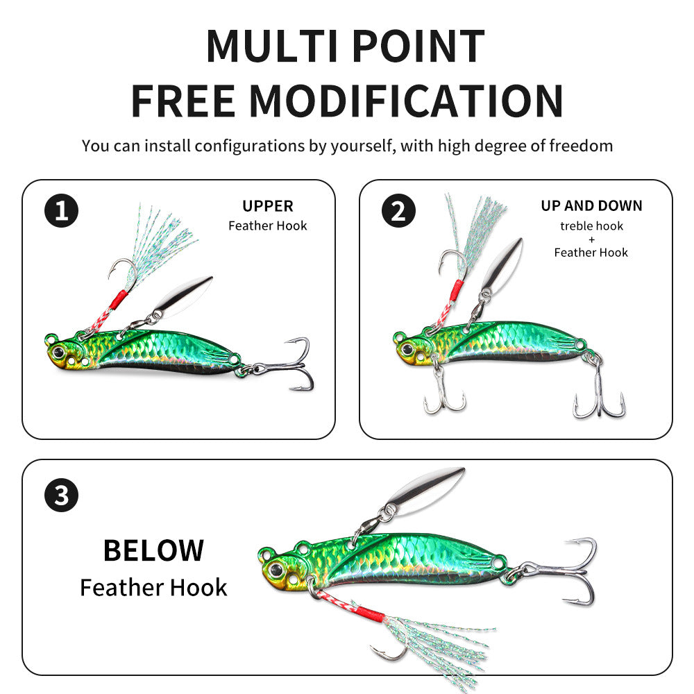 YE-352 VIB Lures – Vibration Metal Bait for Deep Water Fishing – Bulk