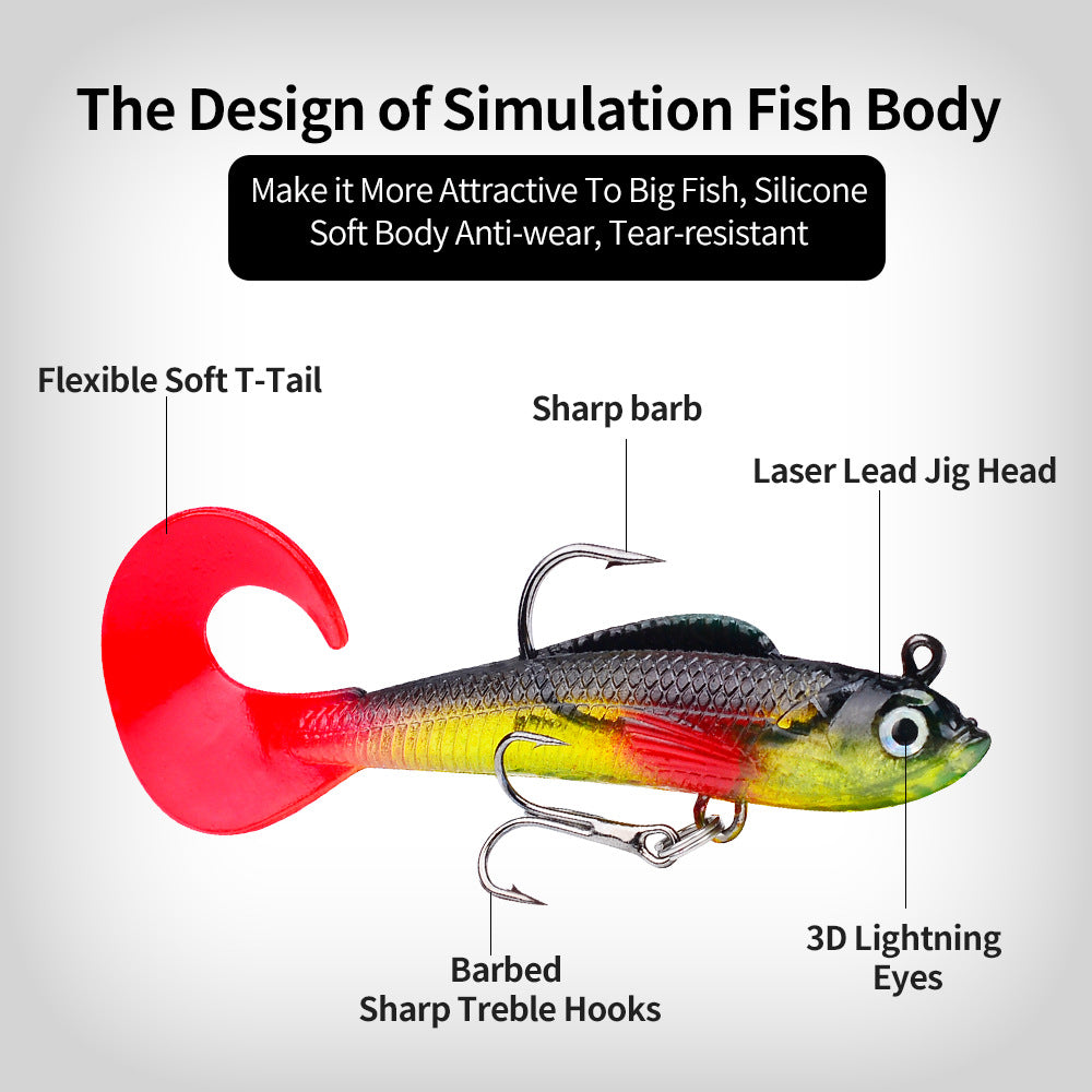 DW-6089 Jig Head Lures – Lead Head Jig with Soft Body – Bulk Order