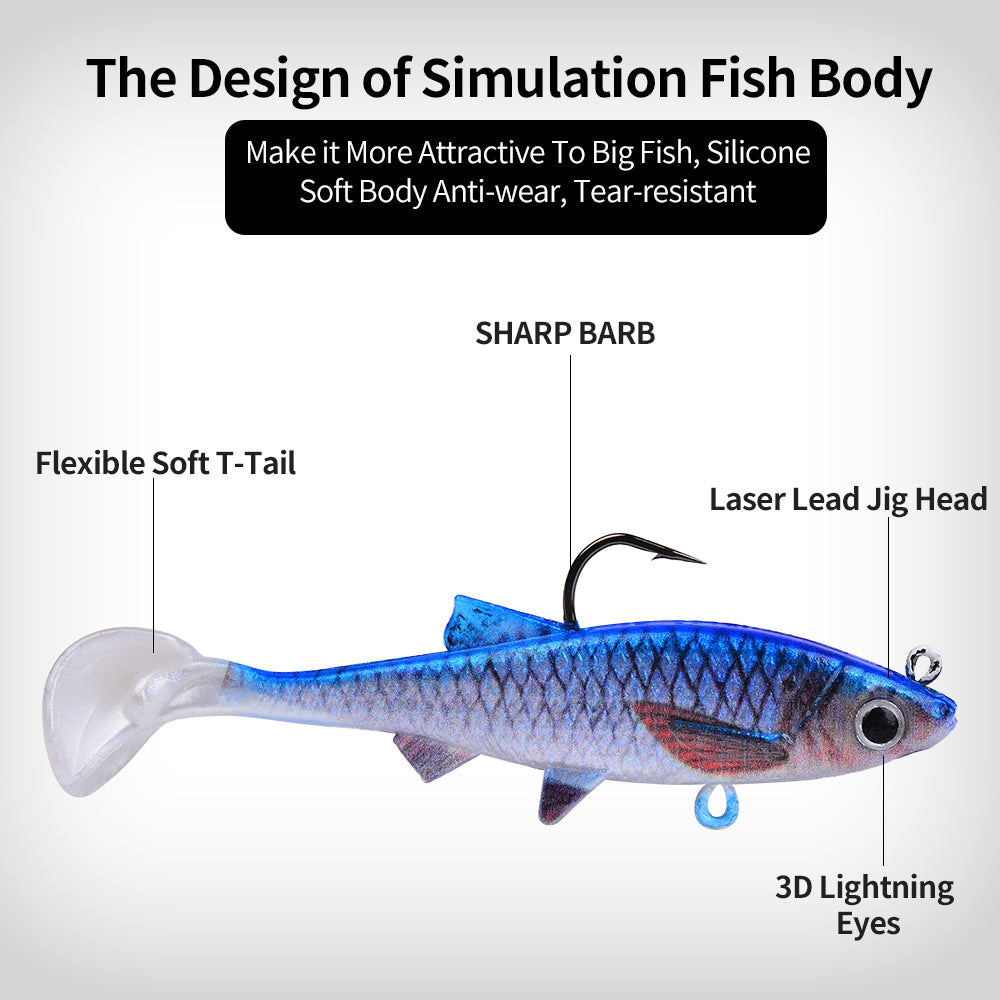 DW-6094 Jig Head Lures – Lead Head Jig with Soft Body – Bulk Order