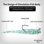 DW-6090 Jig Head Lures – Lead Head Jig with Soft Body – Bulk Order