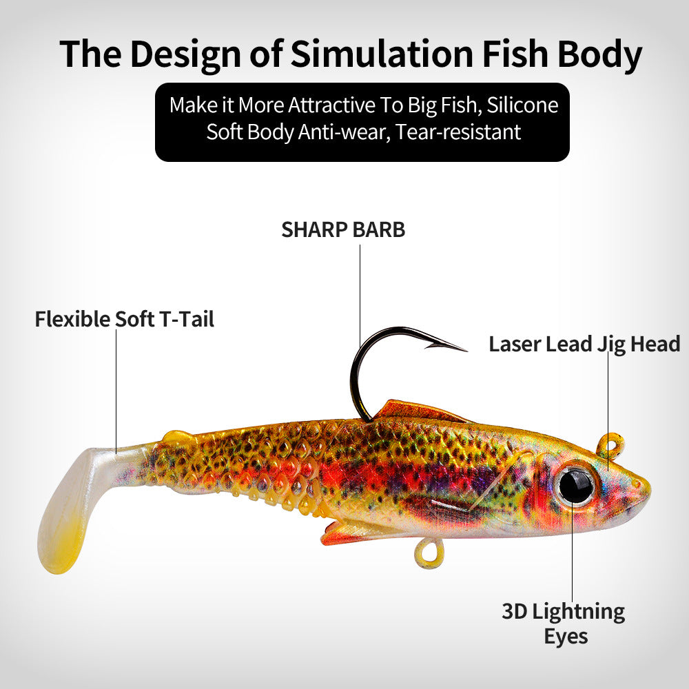 DW-6091 Jig Head Lures – Lead Head Jig with Soft Body – Bulk Order