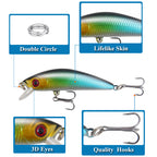 XY-52 Minnow Lures – Swimming Bait for Freshwater and Saltwater – Bulk