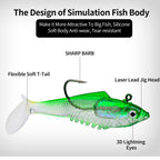 DW-6086 Jig Head Lures – Lead Head Jig with Soft Body – Bulk Order