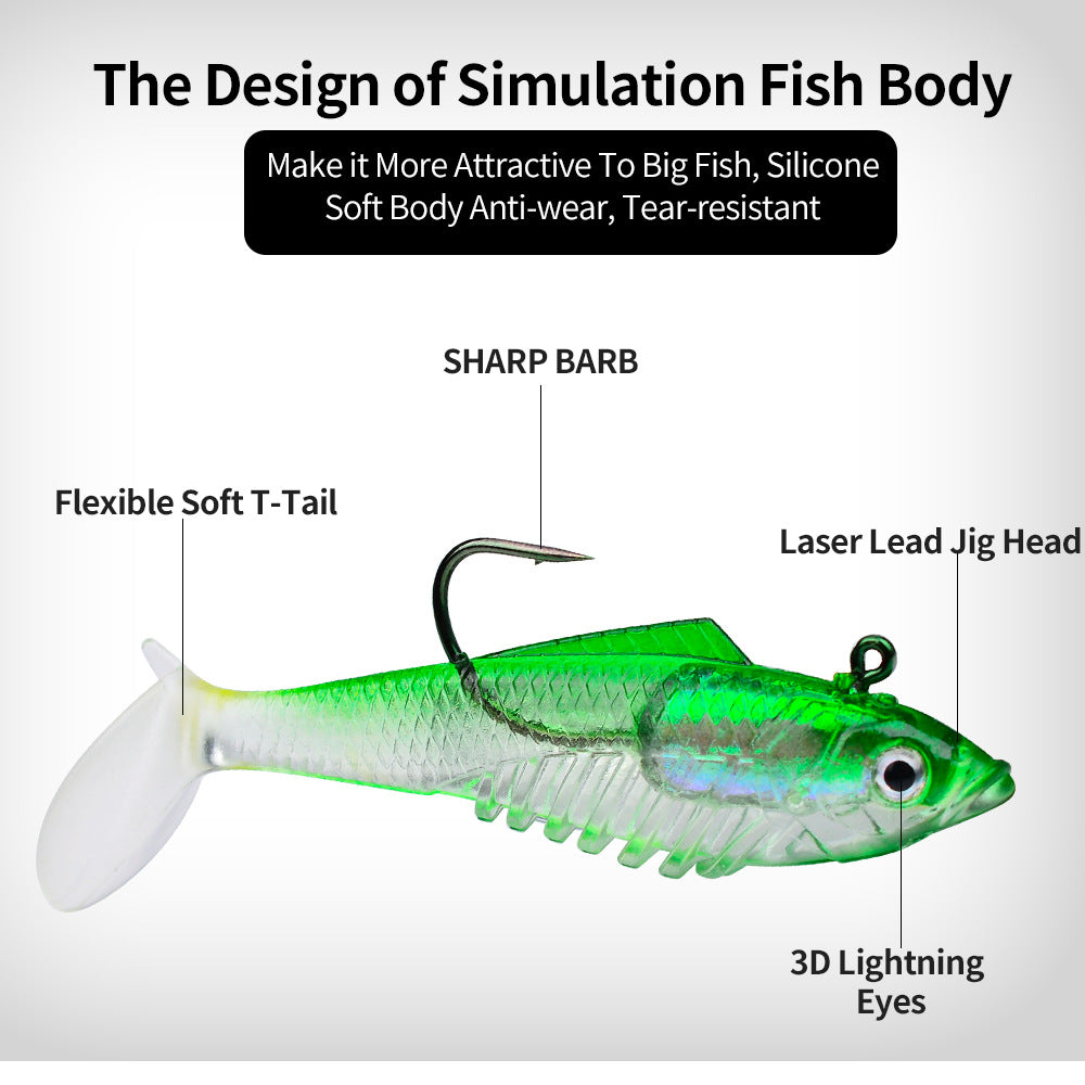 DW-6086 Jig Head Lures – Lead Head Jig with Soft Body – Bulk Order