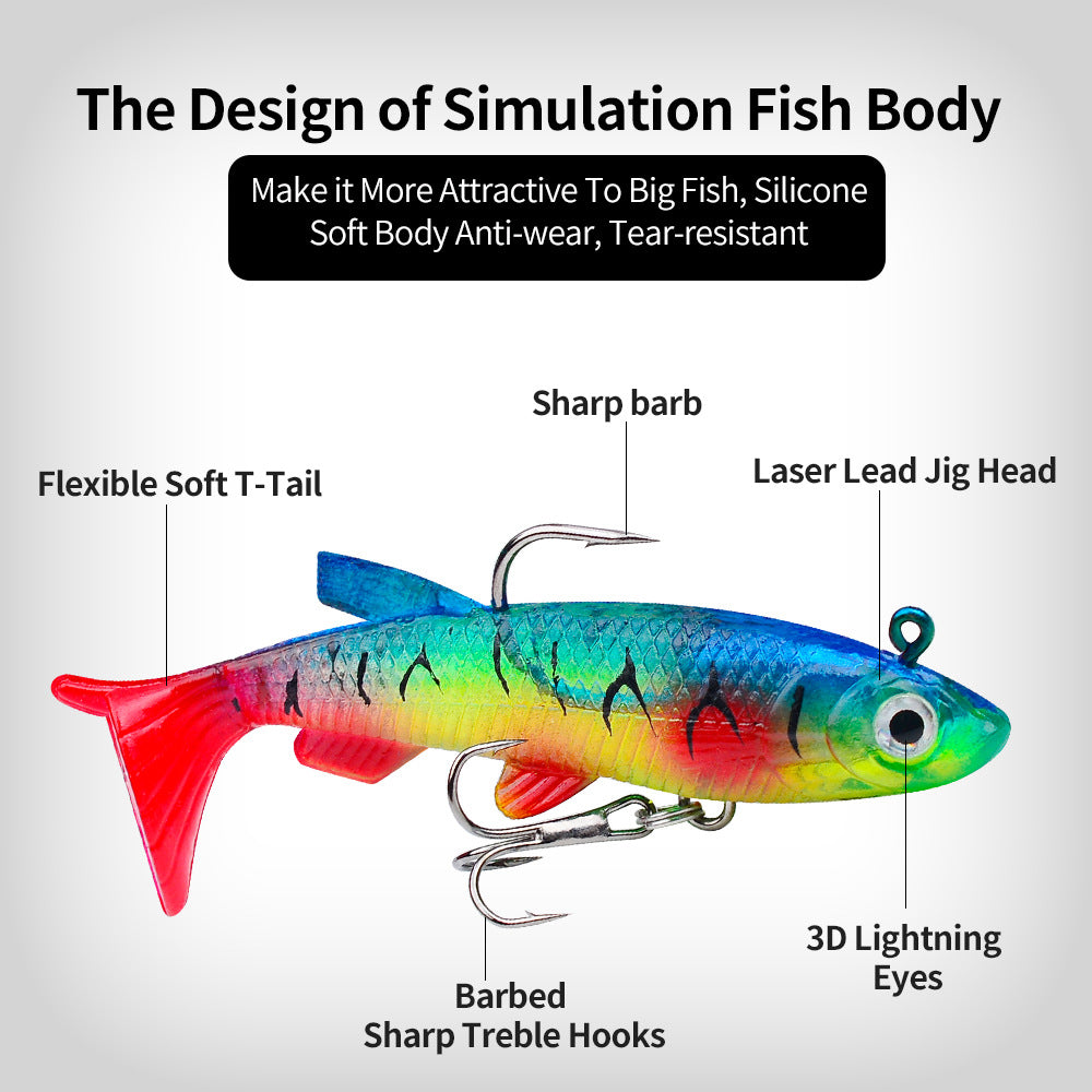 DW-6087 Jig Head Lures – Lead Head Jig with Soft Body – Bulk Order