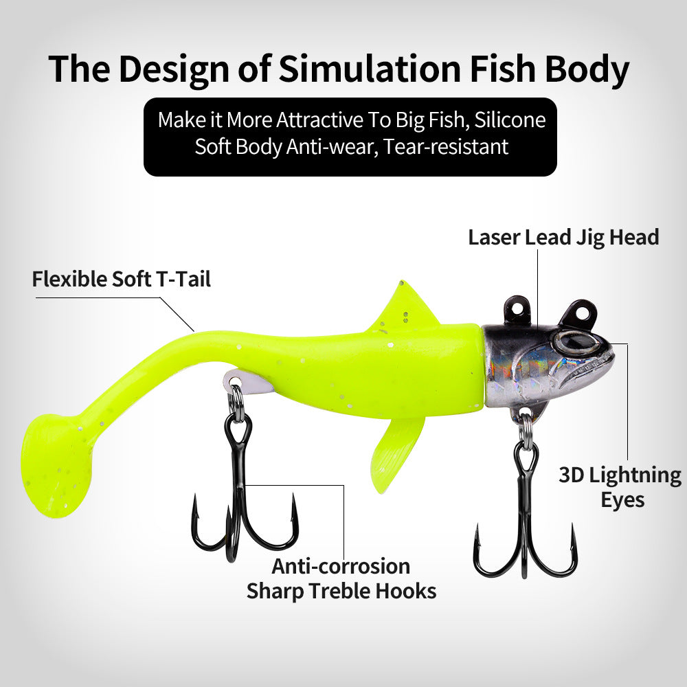 DW-6083 Jig Head Lures – Lead Head Jig with Soft Body – Bulk Order