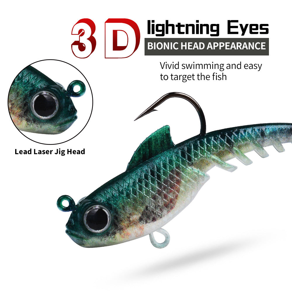 DW-6095 Jig Head Lures – Lead Head Jig with Soft Body – Bulk Order