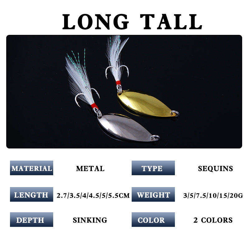 XY-554 Spinner and Spoon Lures – Flashy Metal Lures for Predator Fish – Wholesale