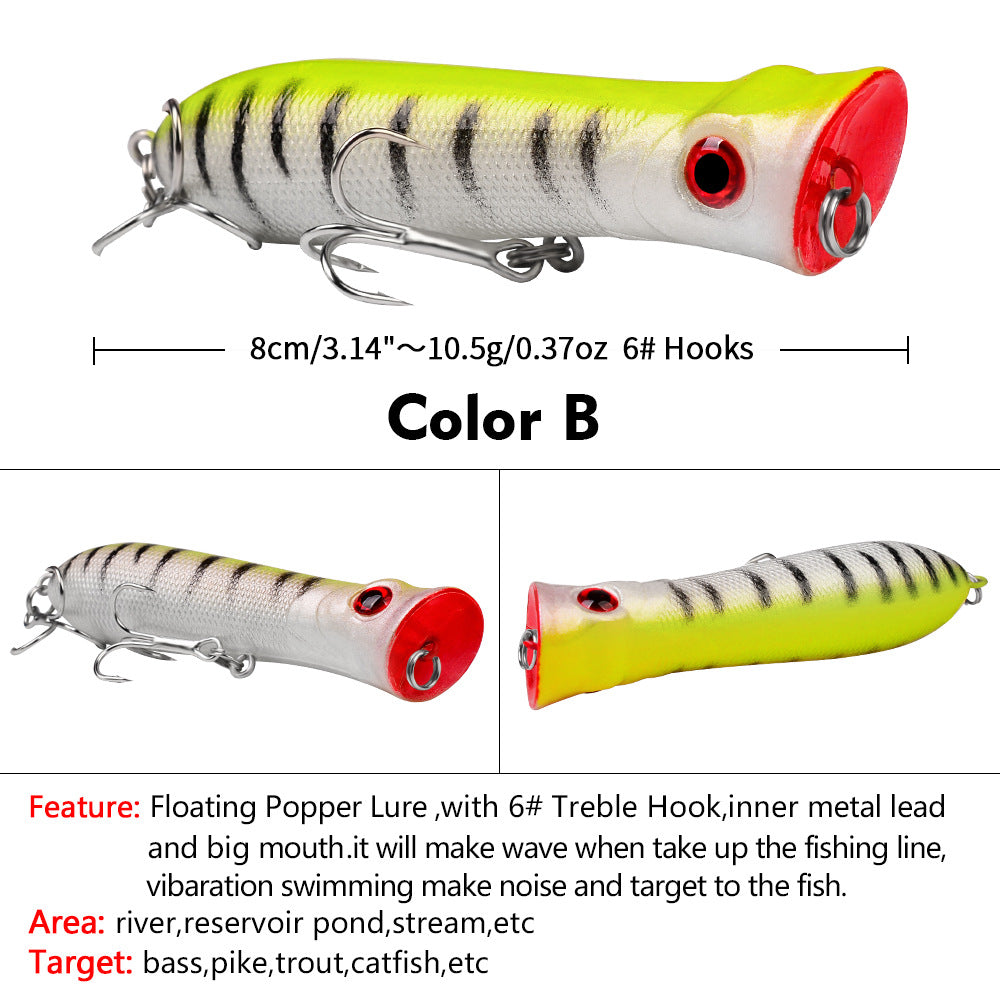 DXP002 Popper Lures – Surface Popping Bait for Explosive Strikes – Wholesale