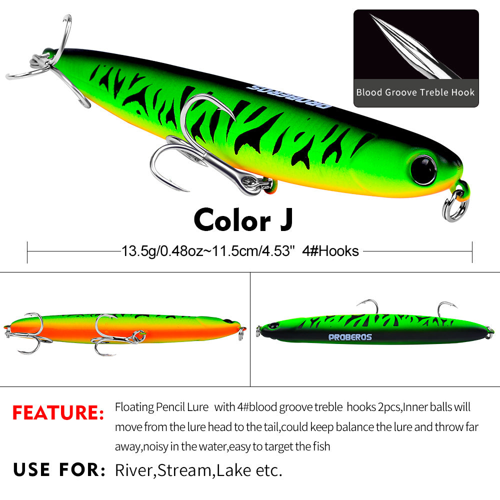 SW453 Pencil Lures – Topwater Stick Bait for Surface Fishing – Wholesale