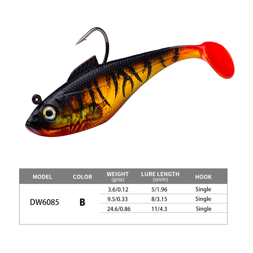 DW-6085 Jig Head Lures – Lead Head Jig with Soft Body – Bulk Order