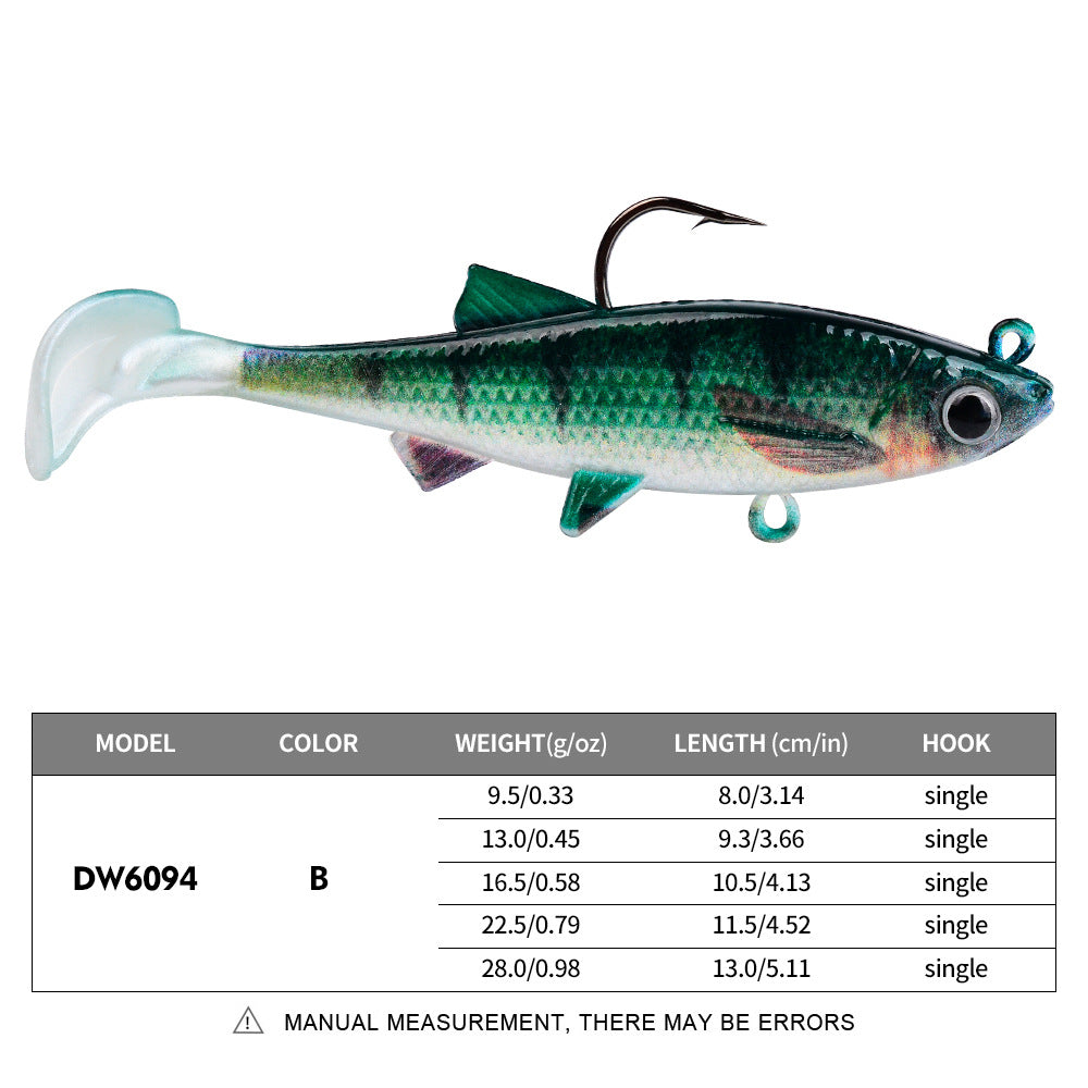 DW-6094 Jig Head Lures – Lead Head Jig with Soft Body – Bulk Order