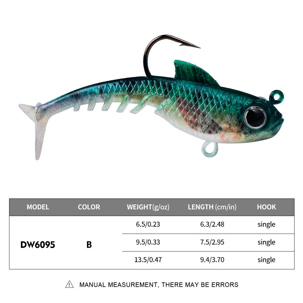DW-6095 Jig Head Lures – Lead Head Jig with Soft Body – Bulk Order