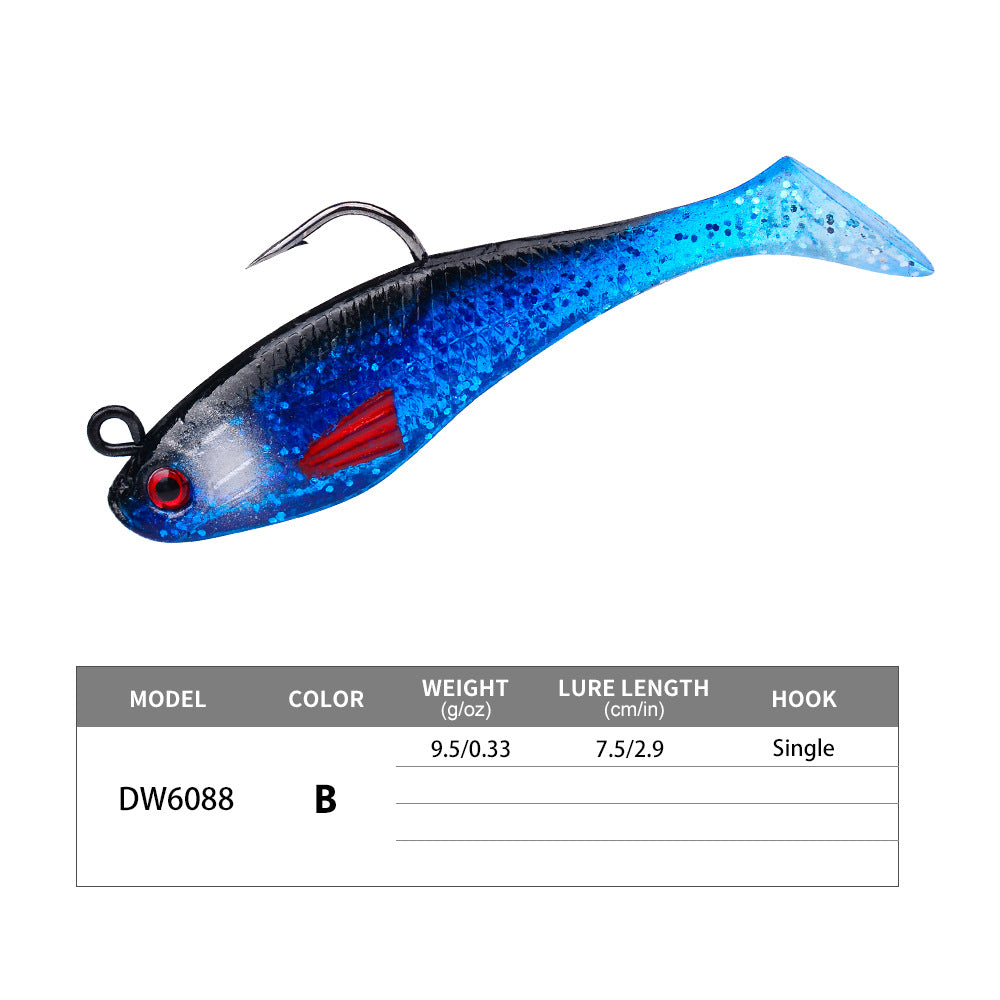 DW-6088 Jig Head Lures – Lead Head Jig with Soft Body – Bulk Order