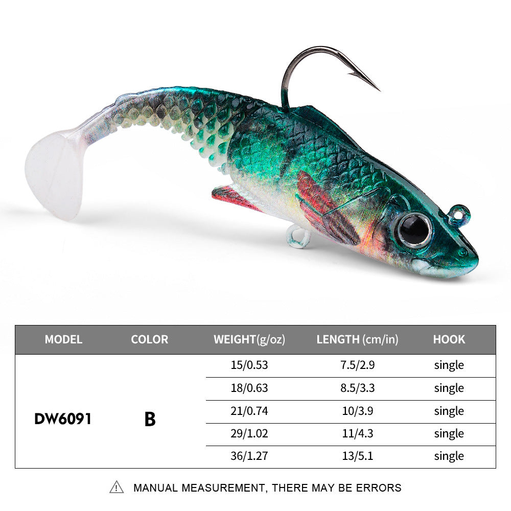 DW-6091 Jig Head Lures – Lead Head Jig with Soft Body – Bulk Order