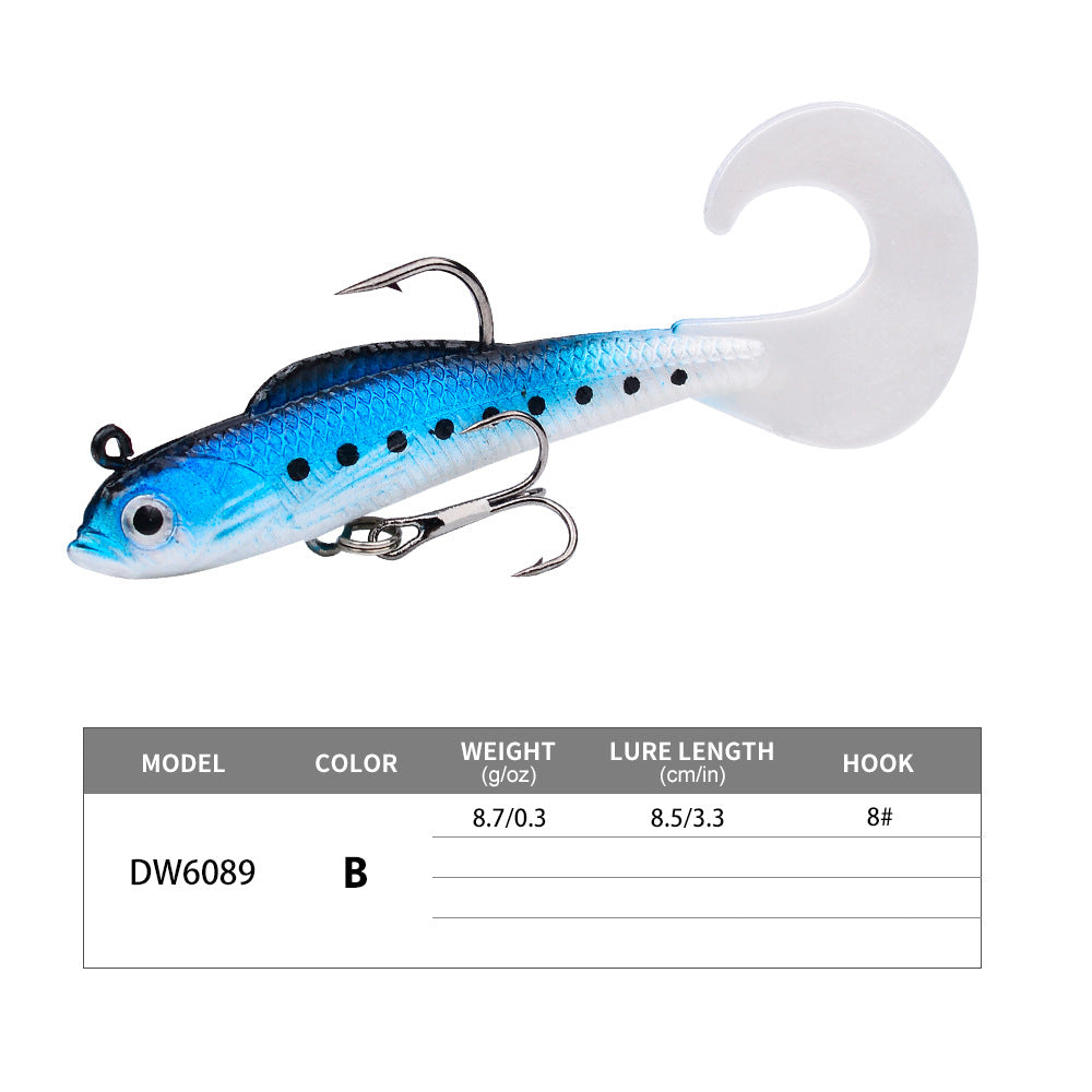 DW-6089 Jig Head Lures – Lead Head Jig with Soft Body – Bulk Order