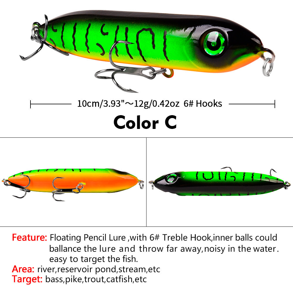 DW1023 Pencil Lures – Topwater Stick Bait for Surface Fishing – Wholesale
