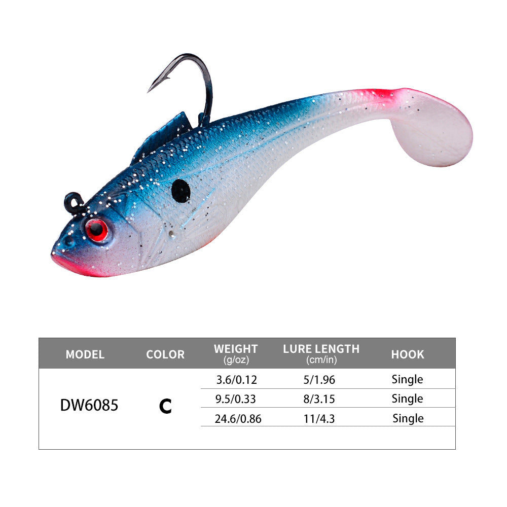 DW-6085 Jig Head Lures – Lead Head Jig with Soft Body – Bulk Order